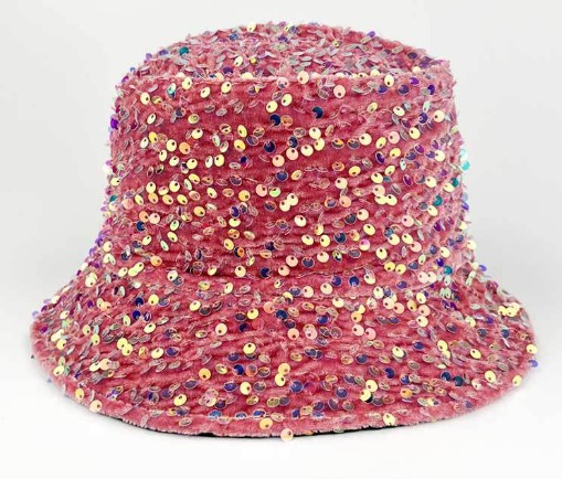 sequin/glitter/lace bucket hat